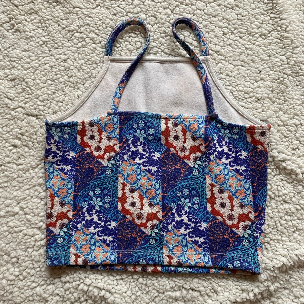 Topshop Cropped Patterned Tank - Picture 2 of 6